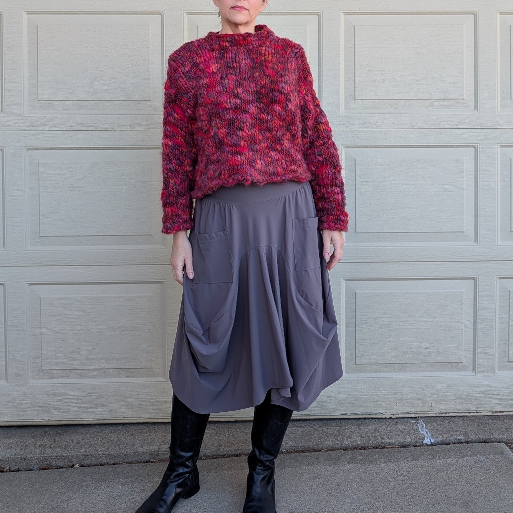New Porto Ellis Draped Skirt M 2